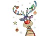 PŘÁNÍ GC001 RUDOLPH BAUBLES BUG ART - VÁNOČNÍ
