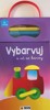 VLÁČEK-VYBARVUJ A UČ SE BARVY  + 4 VOSKOVKY