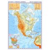SEVERNÍ A STŘEDNÍ AMERIKA+PŘÍRUČNÍ OBECNĚ ZEMĚPISNÁ MAPA