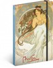 NOTES ALFONS MUCHA - HUDBA, LINKOVANÝ, 13 X 21 CM