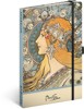 NOTIQUE NOTES ALFONS MUCHA - ZODIAK, TEČKOVANÝ, 13 X 21 CM