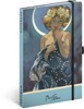 NOTIQUE NOTES ALFONS MUCHA - LUNA, TEČKOVANÝ, 13 X 21 CM