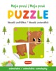 MOJE PRVNÍ PUZZLE - VESELÁ ZVÍŘÁTKA - SNÍMATELNÉ SAMOLEPKY