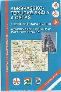 adršpašsko teplické skály turistická mapa ADRŠPAŠSKO TEPLICKÉ SKÁLY A OSTAŠ 1:25T TURISTICKÁ MAPA   1:25t  adršpašsko teplické skály turistická mapa